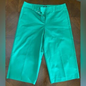NWT LOFT Lou & Grey sz 18 green wide leg pants. 2% spandex for optional stretch